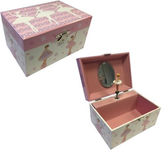 Muziekdoosje Drie Danseressen - Sieradendoos voor Kinderen - Simply for Kids - Sieradendoosje met Dansend Ballerina - Roze van Simply for kids