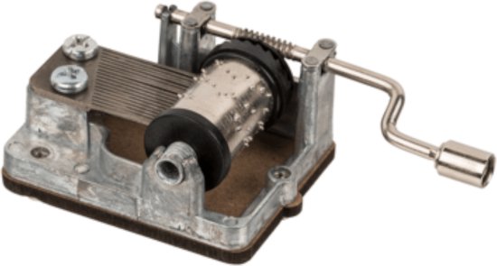 Muziekdraaidoosje - Happy Birthday - 4x5cm van Kikkerland