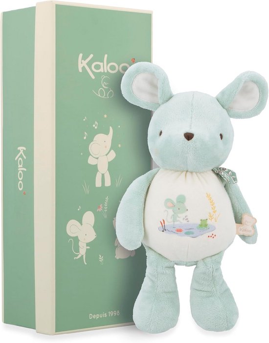 Muziekknuffel Muis van Gerecycled Materiaal - Zacht Geluid en Sensorische Stimulatie van Merkloos