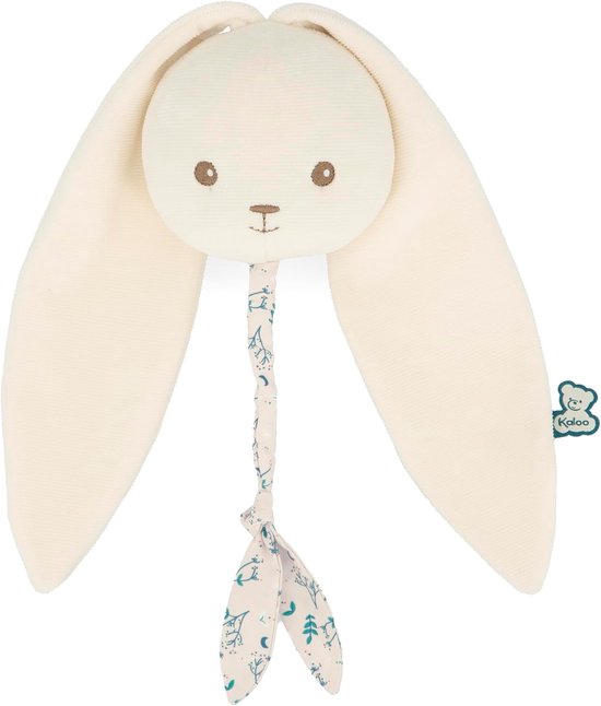 Muziekkonijn Pluche - Knuffel Speelgoed - Baby Kalmeren - Trekband Muziek - 11 cm - Crème van Merkloos