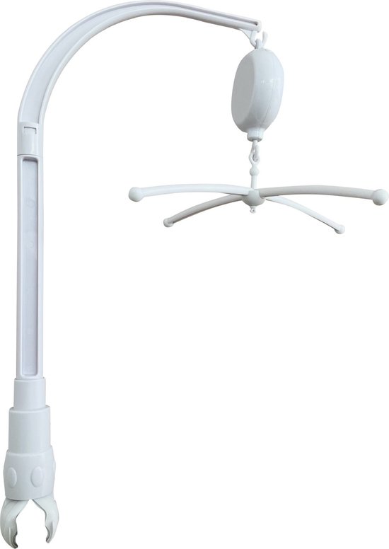 Muziekmobiel Houder - Boxmobiel - Wit - Muziekdoosje - 10 Melodieën van Merkloos