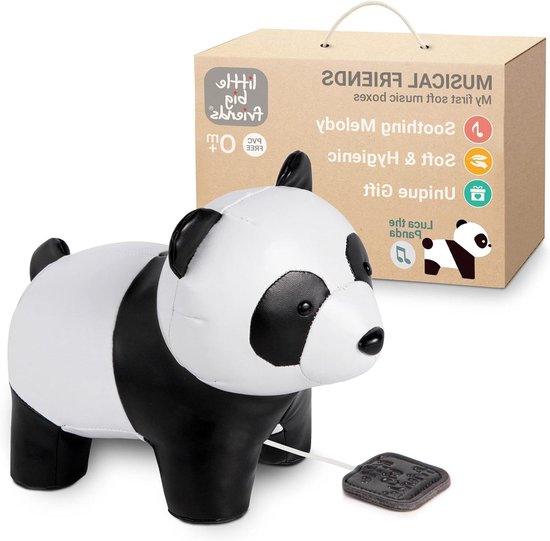 Muzikale Babyknuffel - Speelgoed met trekkoord - Babykamer Decoratie - Hypoallergeen Materiaal - Panda van Merkloos