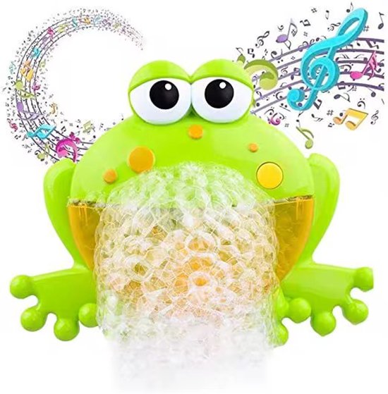 Muzikale Kikker Bellenblaas - Bad Speelgoed voor kinderen 1-5 jaar - Bubbelmachine met Muziek - Zuignap Bevestiging - Froggie Bubble Blower van BBLIKE