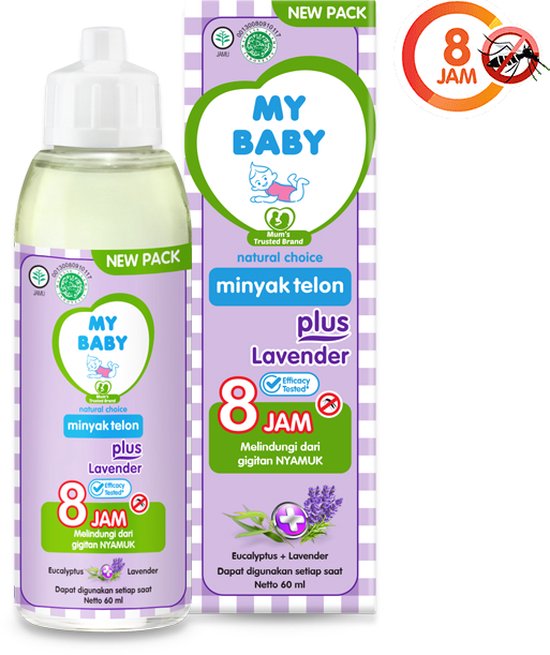 My Baby - Natural Choice - Halal Minyak Telon Lavender - 60ml *Beschermt tegen Muggenbeten van My Baby