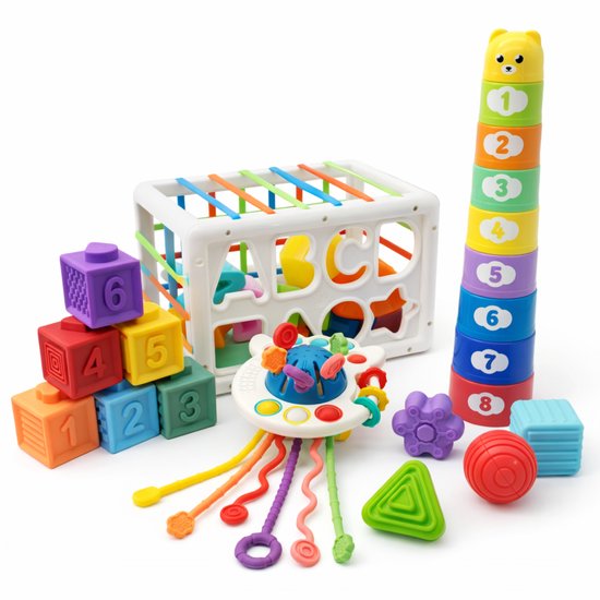 Myka's 4-in-1 Ontdekkingsset - Montessori Speelgoed vanaf 1 Jaar