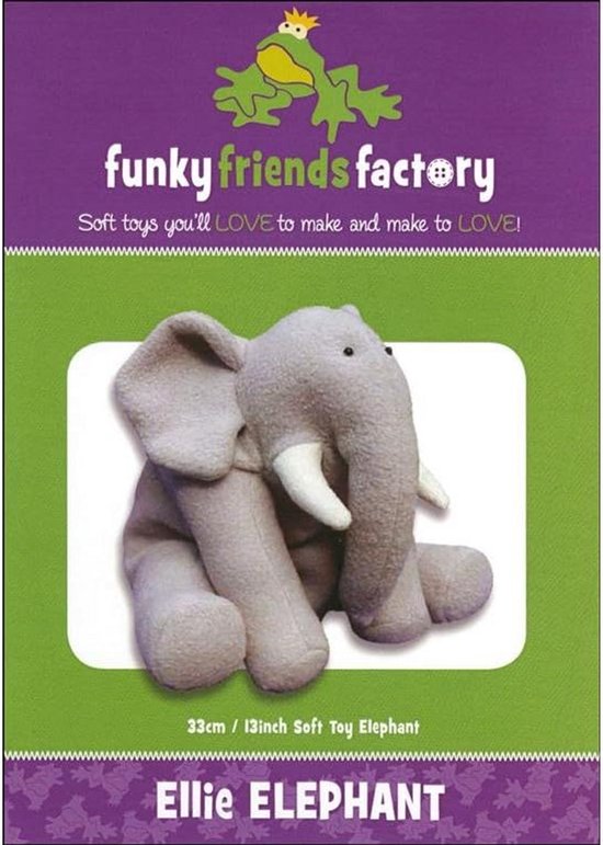 Naaipatroon Olifant Knuffel - Eenvoudig DIY Pluche Dieren Maken van Merkloos