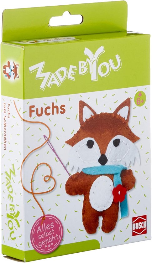 Naaiset Vos - Knuffel Maken - Leren Naaien - Compleet Pakket - 12 x 16 x 3 cm - Oranje