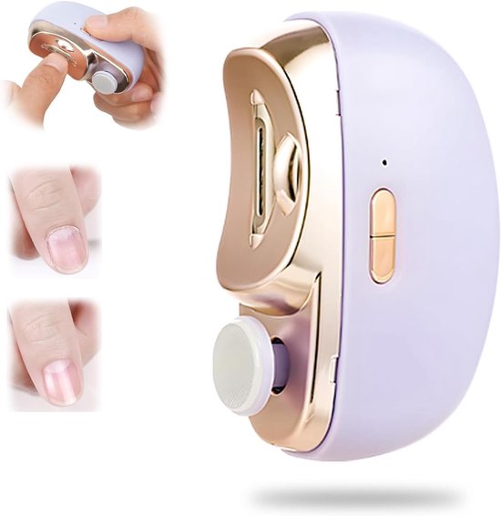 Nagelknipper - Elektrische nagelknipper - Electrische nagelknipper volwassen - 2-in-1 Easy Clip - Multifunctionele elektrische Easy Clip nagelknipper - Voor volwassenen en kinderen - Met polijstfunctie en 2 snelheden ()