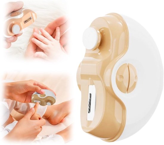 Nagelknipper - Elektrische nagelvijl - Elektrische nagelknipper - 3-in-1 elektrische nagelknipper met automatische polijstfunctie - Nieuwe automatische nagelknipper voor vingers en tenen - Elektrische nageltrimmer met 2 instelbare snelheden(geel)