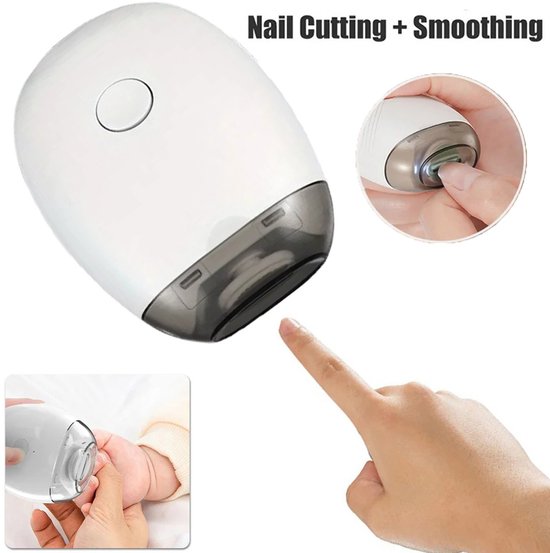 Nagelknipper met polijstfunctie, manicurevijl, draagbare elektrische nageltrimmer met lamp en 3 instelbare snelheden, nagelknipper voor vinger- en teennagels - oplaadbare automatische nagelknipper voor vinger- en teennagels van Petisca