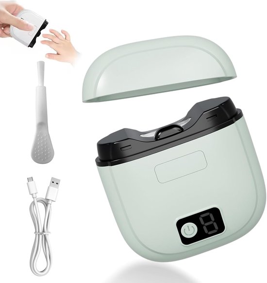 Nagelknipper - Nagelvijl - 2-in-1 Elektrische Nagelknipper - Automatisch met LED-verlichting - 360° Draaibare Kop - Oplaadbaar via USB - Groen