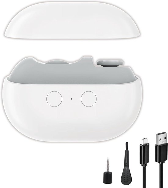 Nagelknipper - Slimme nagelknipper - Gemakkelijke nagelknipper voor senioren (2026) - Oplaadbaar - Stil draadloos elektronisch apparaat - Met LED-lampje - Pijnloze nagelverzorging thuis -wit - Cadeau voor de feestdagen van Merkloos