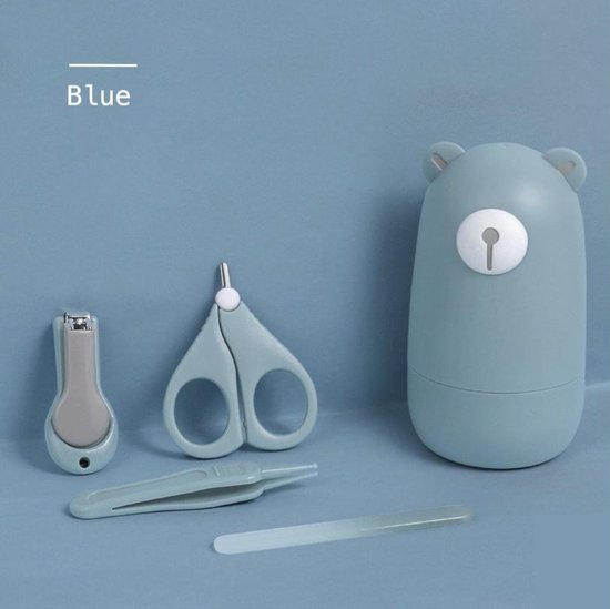 Nagelsetje - Babybear Blue - Uniek kraam cadeau - Sinterklaas kado - Kerstcadeau