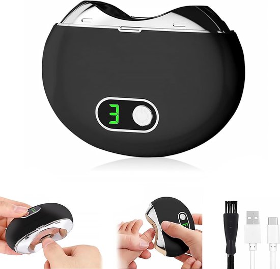 nagelvijl electrisch-nagelvijl electrisch baby-nagel vijl electrisch-Automatische nageltrimmer met 3 snelheden-Oplaadbare elektrische nagelknipper-Opslag met nagelfragmenten (zwart) van Merkloos