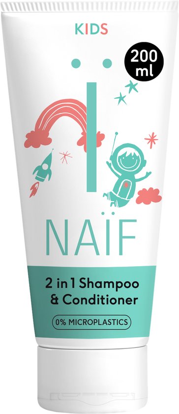Naïf - 2-in-1 Shampoo & Conditioner - 200ml - Kinderen - met Natuurlijke Ingrediënten van Naïf