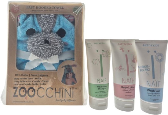 Naif Baby Cadeauset Washgel - Bodylotion & Badcape – Luxe Badset | Verwen Cadeauset | Wellness Geschenk voor Baby's van Merkloos