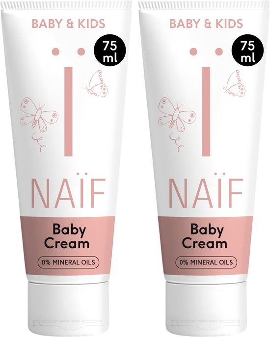 Naïf - Baby Crème Voordeelset - verzorgende vette crème voor droge huid - Baby's & Kinderen - met ingrediënten van natuurlijke oorsprong - 2x75ml van Merkloos