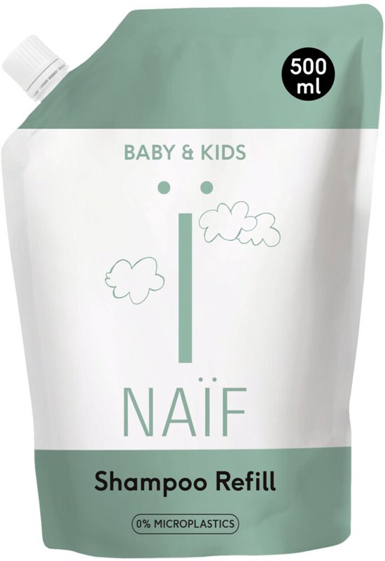 Naif - Baby & Kids Shampoo Navulverpakking - 2 x 500 ml - Voordeelverpakking