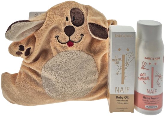 Naif Baby Kraamcadeau met Warmteknuffel Baby Olie & Poeder – Luxe Cadeauset | Giftbox | Perfect Geschenk voor Baby's van Naïf