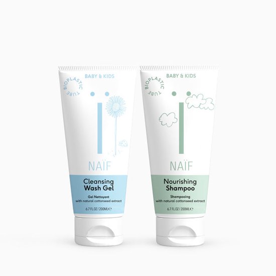 Naïf Baby - Shampoo & Wasgel Set - Babyverzorging - Natuurlijke Ingrediënten - Gevoelige Huid - 2x200ml van Merkloos
