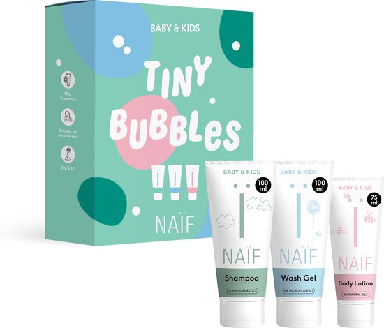 Naïf - Geschenkset - Baby's & Kinderen - Shampoo, Wasgel & Bodylotion van Merkloos