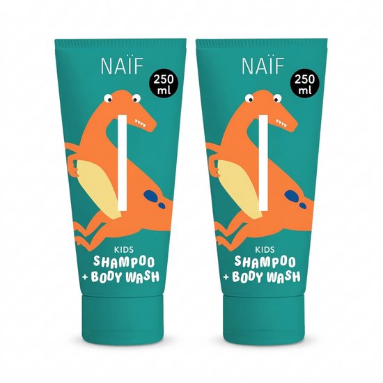 Naïf Kids - 2-in-1 Shampoo en Body Wash - 2x250ml van Merkloos