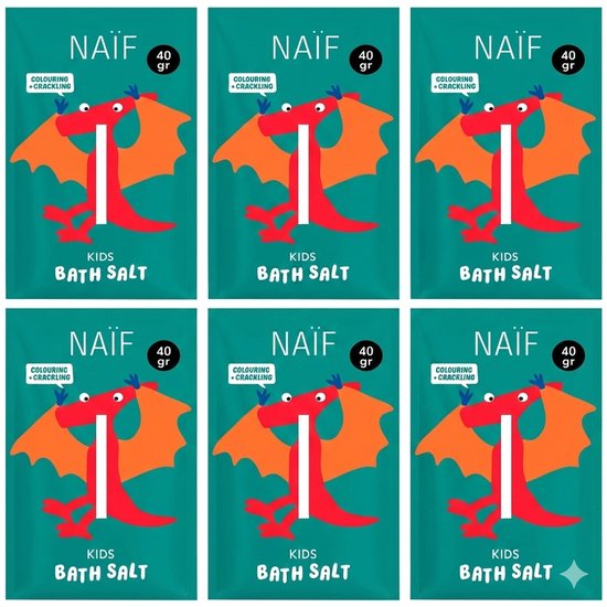 Naïf Kids - Badzout - Met natuurlijke kleurstof - 6 x 40gr van Merkloos