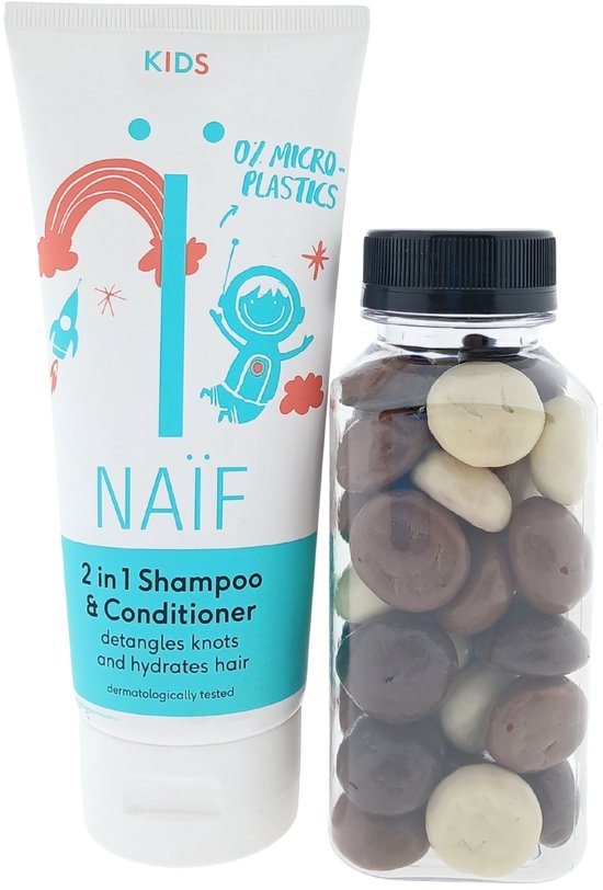 Naif Kids Shampoo 2in1 & Kruidnoten - Sinterklaas Cadeauset – Luxe Cadeauset | Giftbox | Perfect Geschenk voor Iedereen van Merkloos