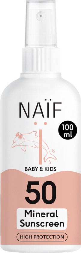 Naïf - Minerale Zonnebrand spray - Baby's & Kinderen - SPF50 - 100ml van Naïf