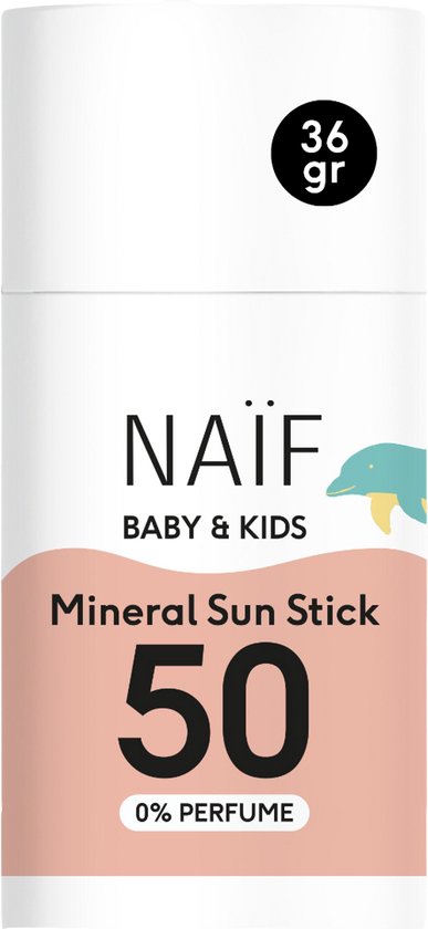 Naïf - Minerale Zonnebrand Stick - SPF50 - 0% parfum - 36g van Merkloos