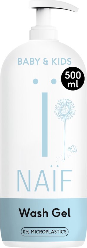Naïf - Reinigende Wasgel Pompfles - 500ml - Baby's & Kinderen - met Natuurlijke Ingrediënten van Naïf