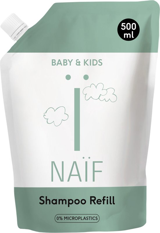 Naïf - Verzorgende Shampoo – Navulverpakking - Baby's & Kinderen - met Natuurlijke Ingrediënten - 500ml van Naïf