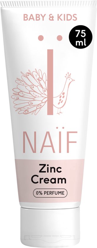 Naïf - Zink crème - helpt bij luieruitslag - Baby's & Kinderen - 0% Parfum - met ingrediënten van natuurlijke oorsprong - 75ml van Naïf