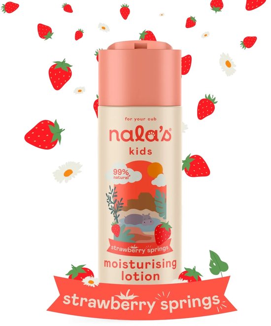 Nala's Kids Body Lotion Strawberry Springs | Zachte, Gezonde Huid voor Kinderen, 200ml van Nala