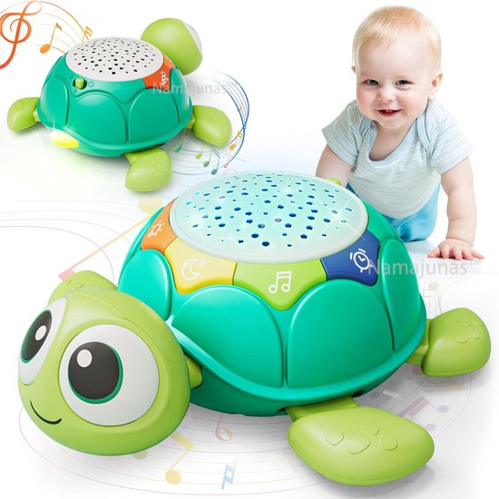 Namajunas - Baby kruip en leer Schildpad - Een ondergrondse schildpad - Baby speelgoed - Schildpad speelgoed - Motoriek Speelgoed - Interactief Speelgoed - Sensorisch speelgoed - Met Muziekprojectie - Instelbaar volume - Cadeau - Van 9 tot 36 maanden van Merkloos