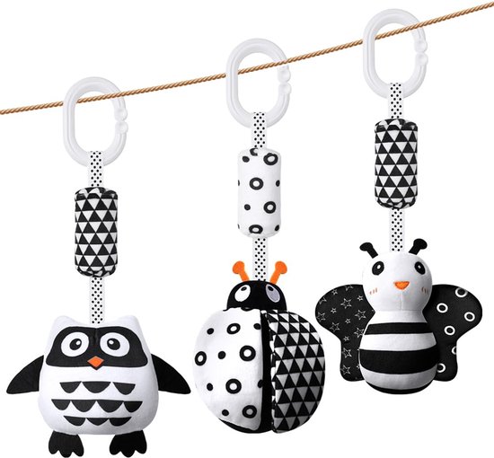 Namajunas - Wagenspanner - baby speelgoed - Kinderwagen Speelgoed - Kinderwagen Accessoire - 3 Stuks - voor baby - 0+ maanden