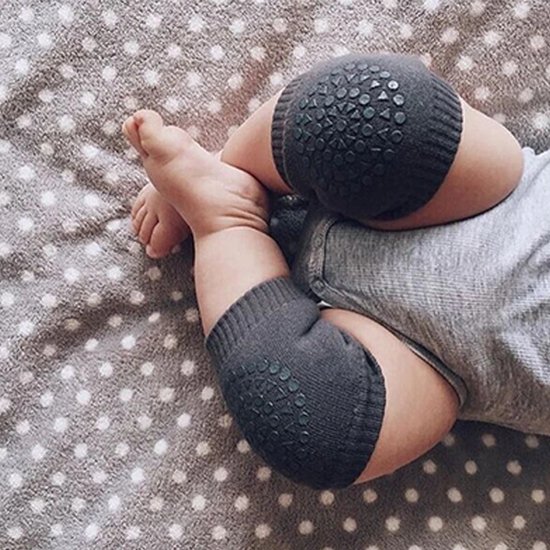 Narimano® Anti Slip Baby Kniebeschermers Peuters Elleboog Beenwarmers(Donkergrijs)-Baby Kruipen Kniebeschermers - van Merkloos