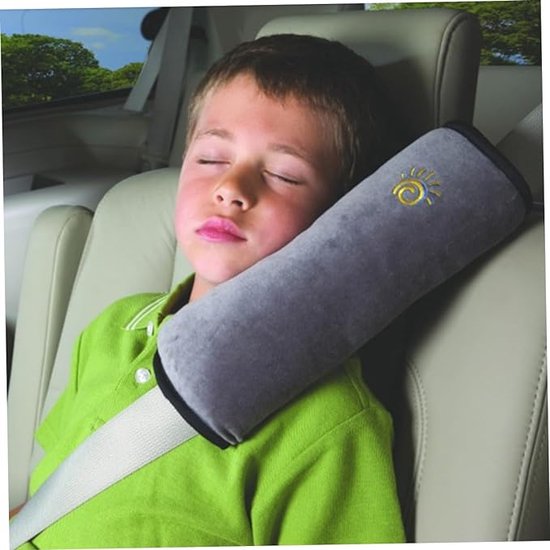 Narimano® Auto slaapkussen voor kinderen - machine wasbaar - zacht autogordelkussen, gordelbeschermer, gordelkussen, autokussen, reiskussen van Narimano
