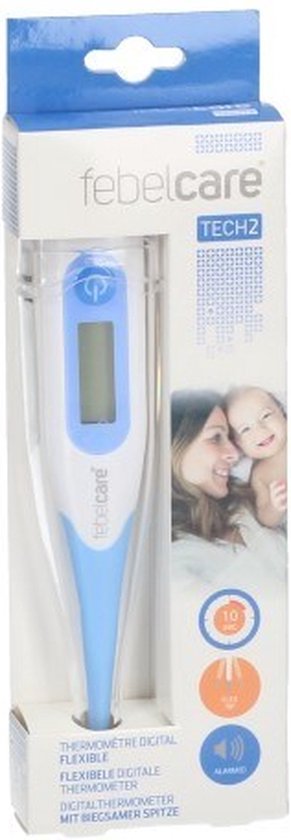 Narimano® Digitale koortsthermometer voor baby's, kinderen en volwassenen, oraal, axillair of rectaal, waterdicht met koortsalarm van Narimano