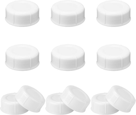 Narrow Baby Bottle Caps Set van 12 Stuks, BPA-vrij en Lekvrije Flessen Deksels voor Babyvoeding, Inclusief Sealing Gasket en Vervangingsonderdelen voor Medela en Ameda