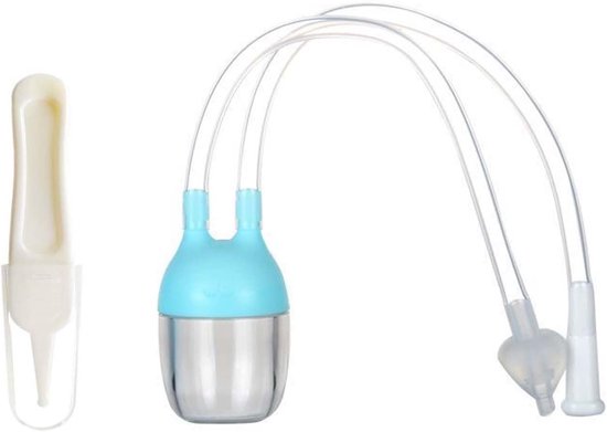 Nasal Aspirator voor Baby - Voor Zuig Snot en Verlichting van Neusverstopping voor Baby's, Pasgeborenen en Peuters - Blauw van Merkloos