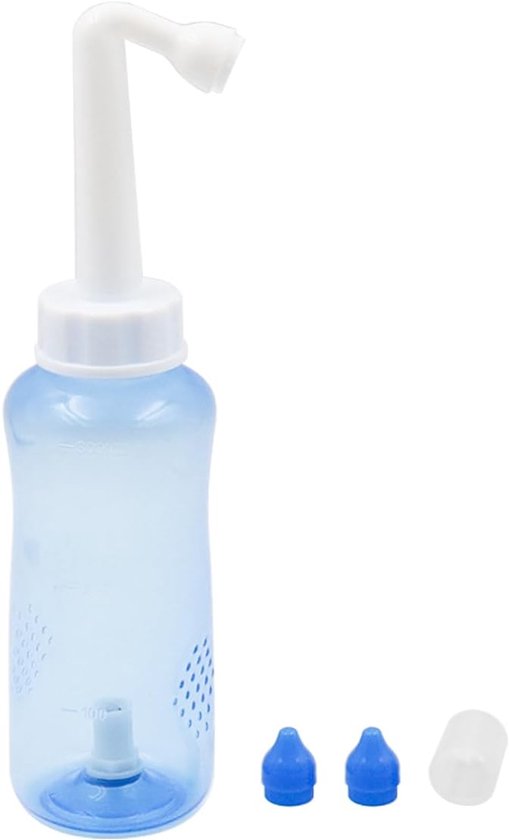 Nasal Rinse Set - Neti Pot - 300 ml Sine Rinse Bottle - Druk Rinse Neus Irrigatie voor Volwassenen en BPA Vrij