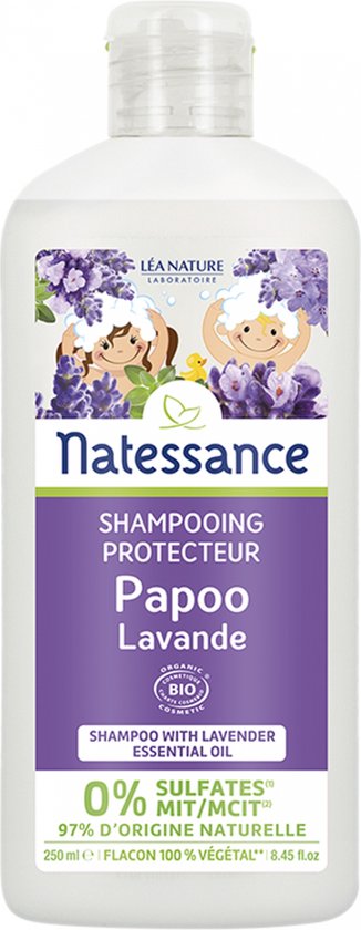 Natessance Kids Beschermende Shampoo Papoo Lavendel Biologisch 250 ml van Merkloos
