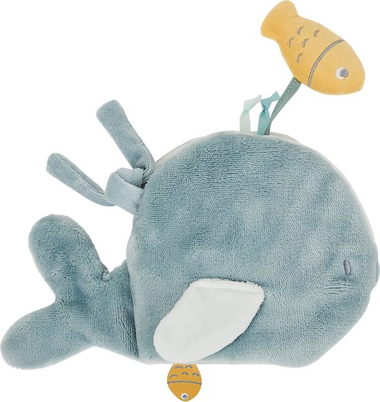 Nattou Baby Activiteitenboekje - Walvis - Romeo, Jules en Sally - 15 cm - Marmergroen van N/A