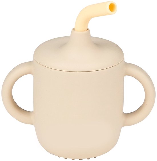 Nattou Beker met Rietje Silicone - Beige van Nattou