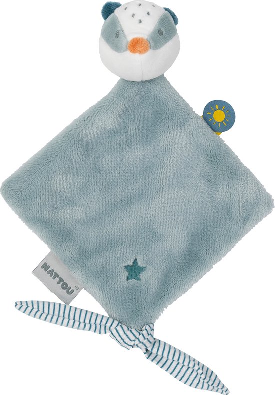 Nattou das Felix - Knuffeldoekje Doudou - 30 cm - Dusty blauw van Nattou