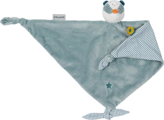 Nattou das Felix - Knuffeldoekje Doudou - 63 cm - Dusty blauw