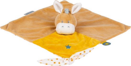 Nattou ezel Leo - Knuffeldoekje Doudou - 27 cm - Donker warm beige van N/A