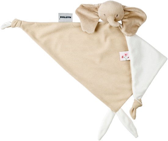 Nattou FanFan Baby Knuffeldoekje - 65 x 40 cm - Doudou Olifant - Baby Cadeau - Zand van N\A