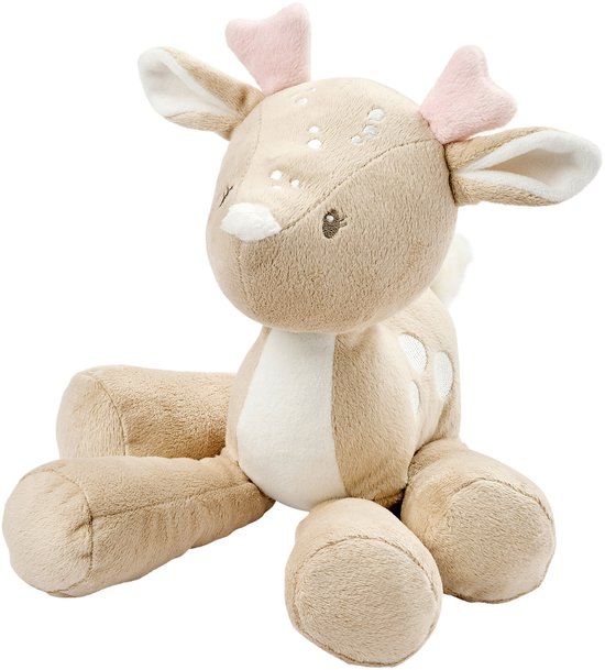 Nattou FanFan Knuffel hertje - 30 cm - Zachte baby knuffel - Baby cadeau - Beige van N\A